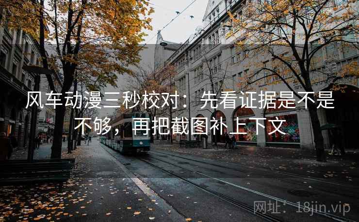 风车动漫三秒校对：先看证据是不是不够，再把截图补上下文